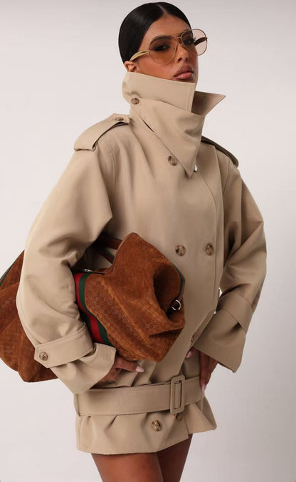 Trench mi-long Ella beige
