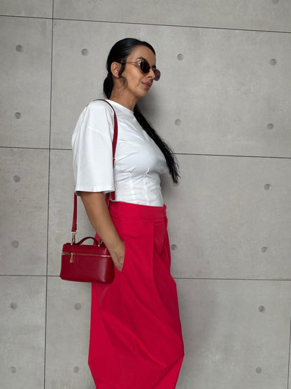 Pantalon femme rouge Yeni ballon