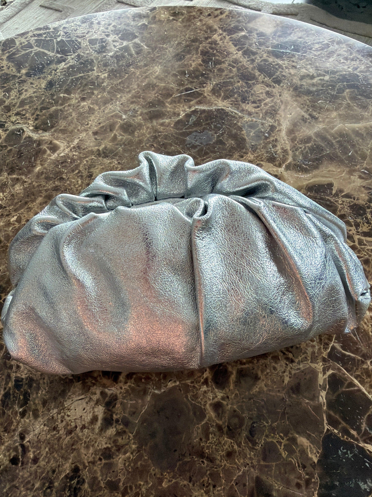 Sac Ambre signature cuir Argent