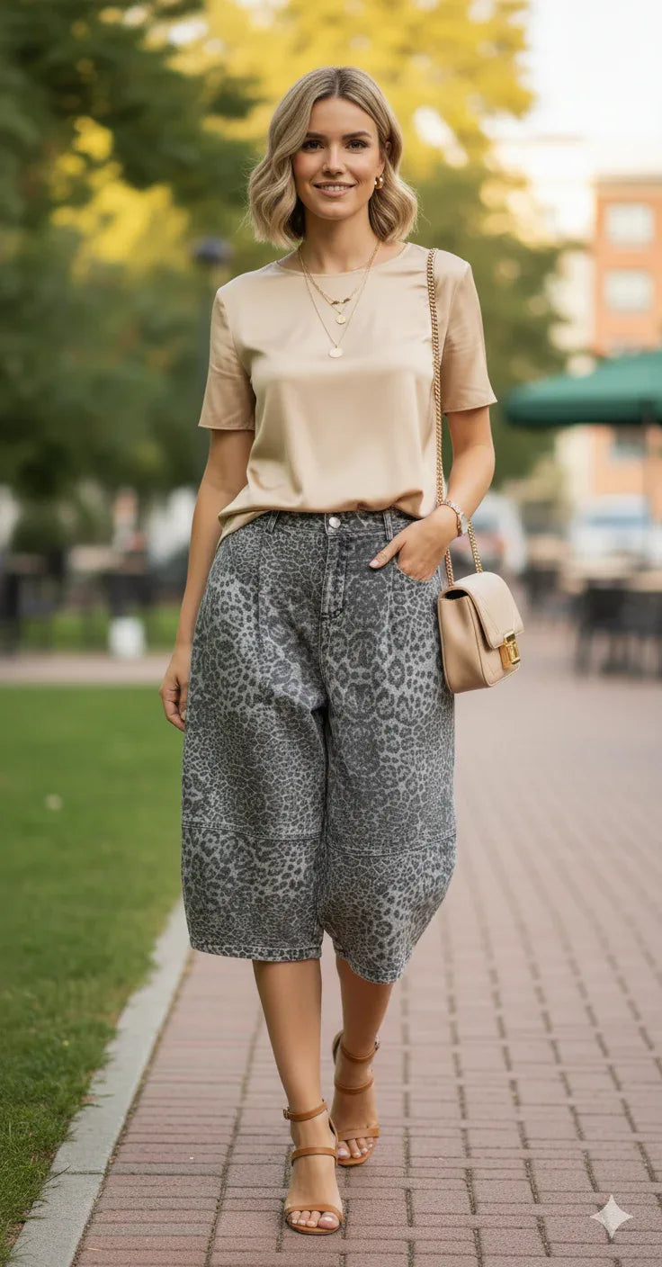 Bermuda imprimé animal large - NMDRESS