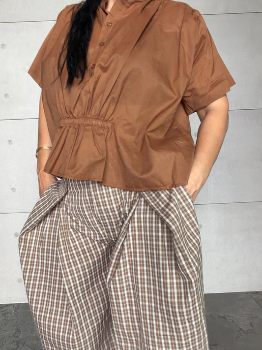 Top Irene marron