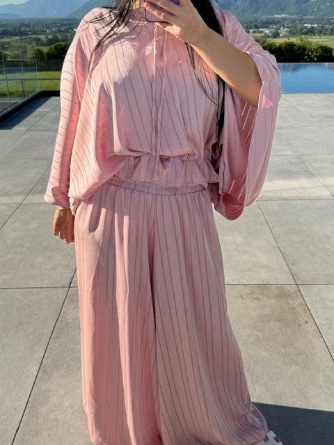 Ensemble Hina satin rose