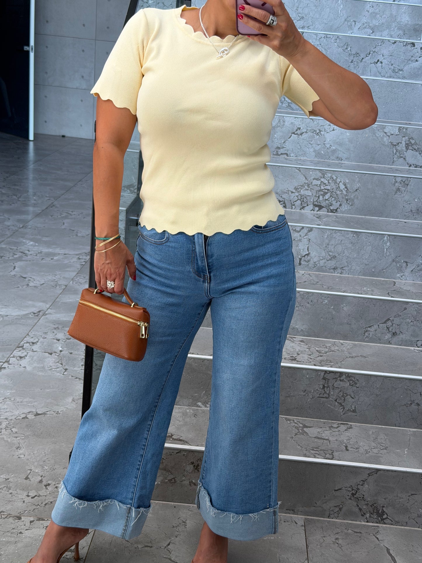 Jean femme à revers Liya