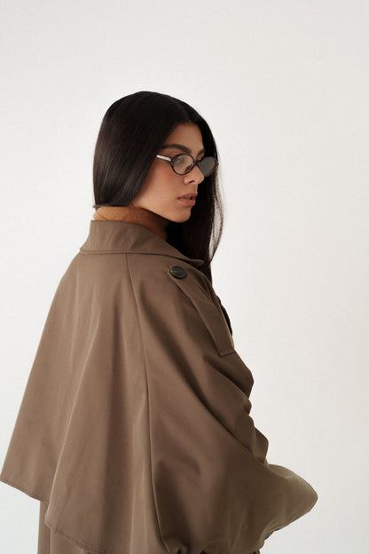 Trench long oversize splendide choco