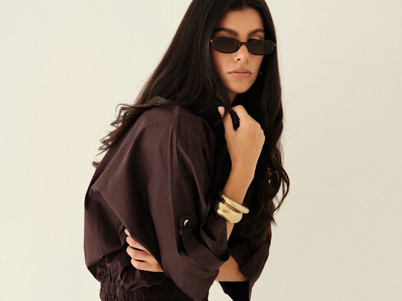 Veste courte Sandy bordeaux