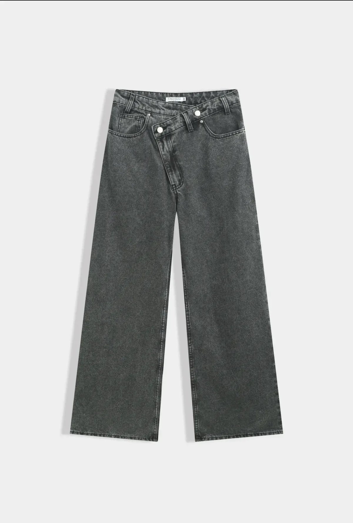 Jeans fermeture asymétrique Gris - NMDRESS