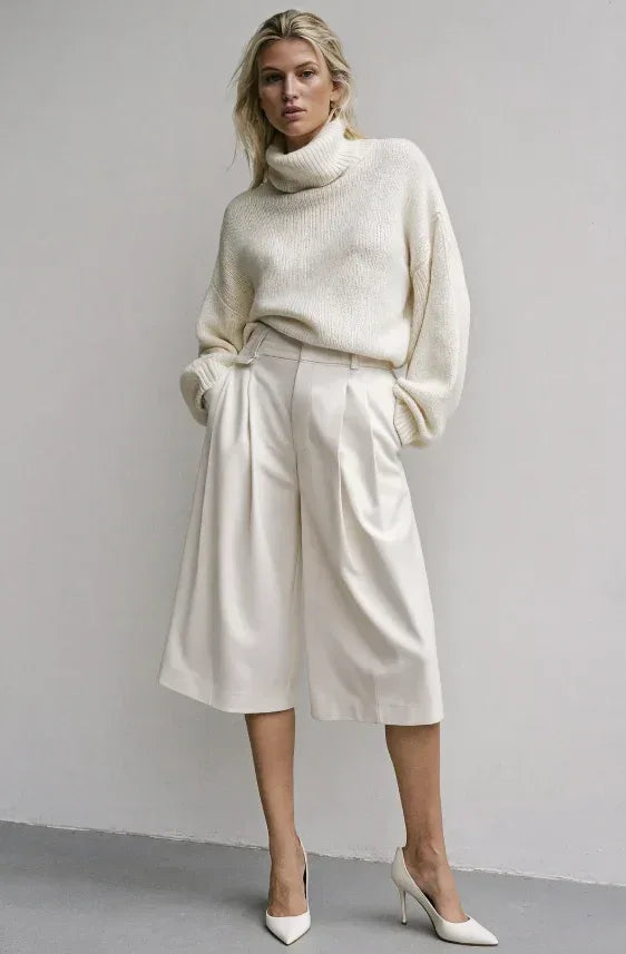 Pantacourt Blanc large - NMDRESS