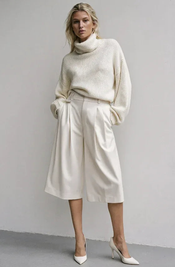 Pantacourt Blanc large - NMDRESS