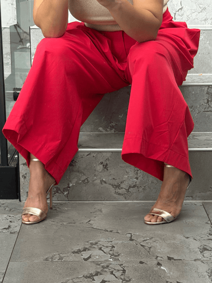 Pantalon femme rouge Yeni ballon