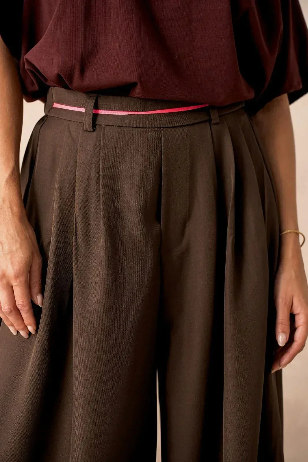 Pantalon femme extra large Marron - NMDRESS