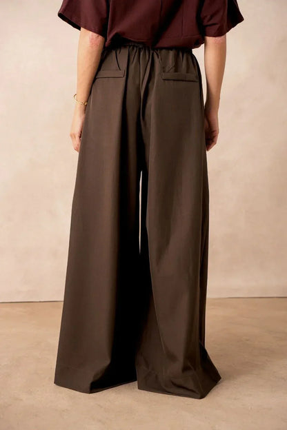 Pantalon femme extra large Marron - NMDRESS