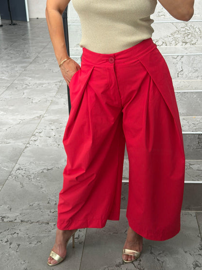 Pantalon femme rouge Yeni ballon